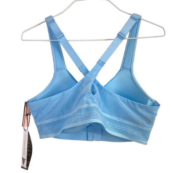 VICTORIA’S Secret On Point Front zip Maximum Support Bra Light Baby Blue 34C New - Picture 3 of 10